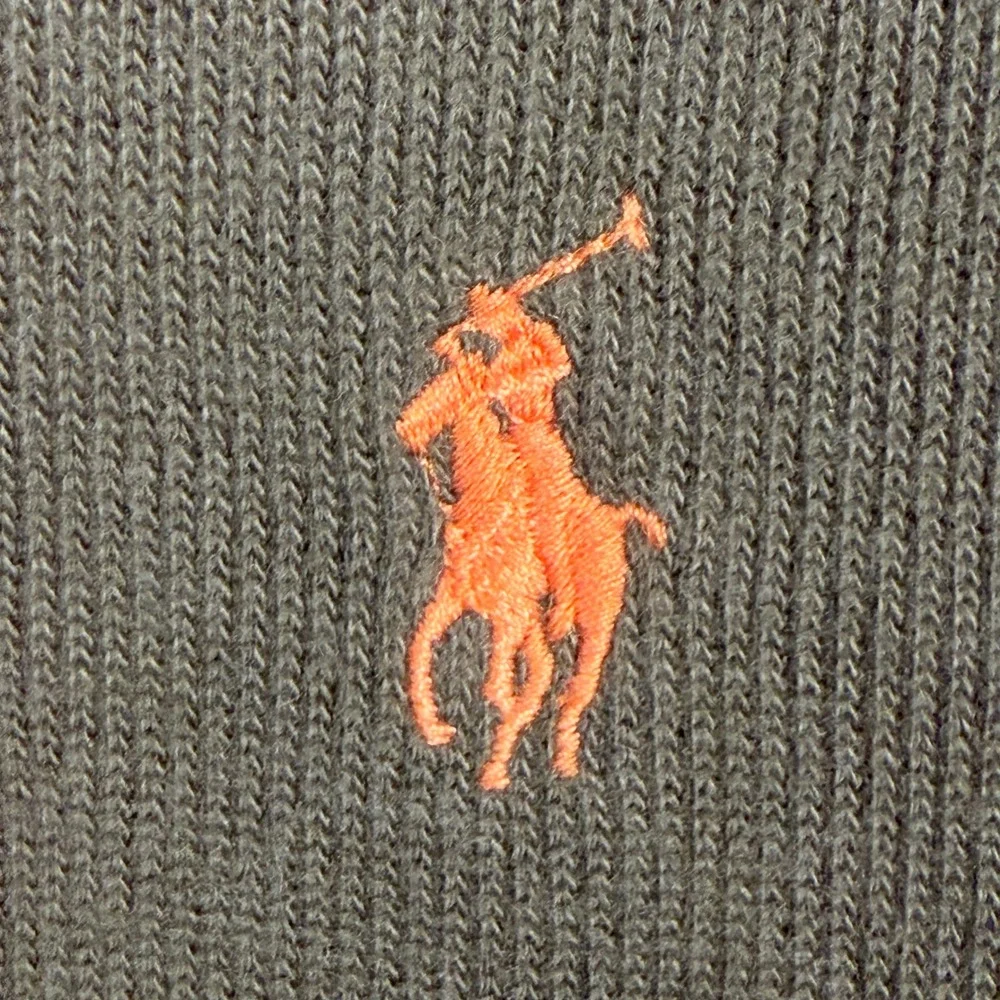 Polo Ralph Lauren Quarter Zip Men XL Olive Green Vintage 90s Cotton Sweater Pony